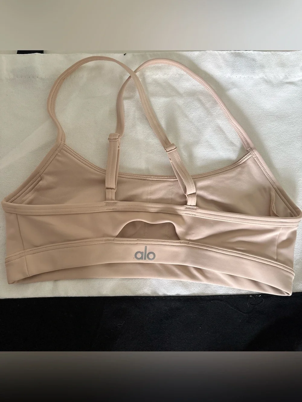 ALO Yoga Blush Nude Bralette with Adjustable Thin Straps